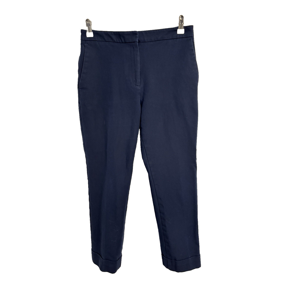 Ann Taylor Factory Women's 6 Navy Cropped Ankle Pants Business Normcore Capsule
